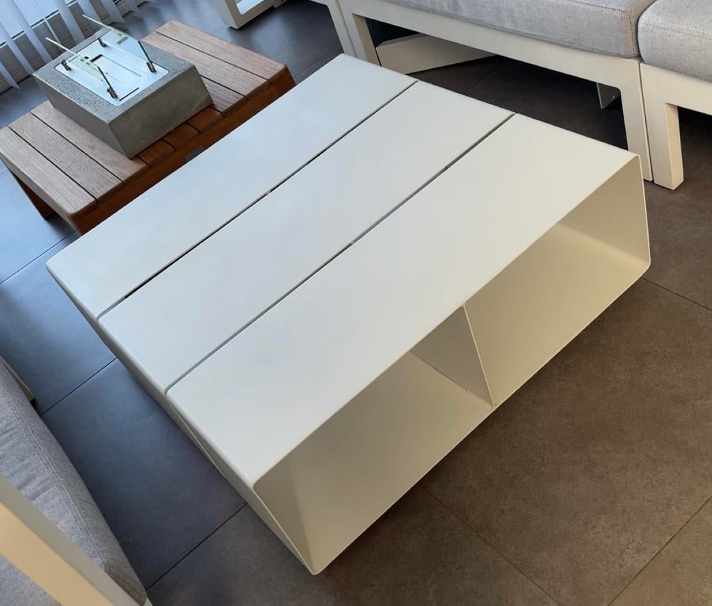 Gloster loungetafel, Ophalen, Zo goed als nieuw, Vierkant, Aluminium