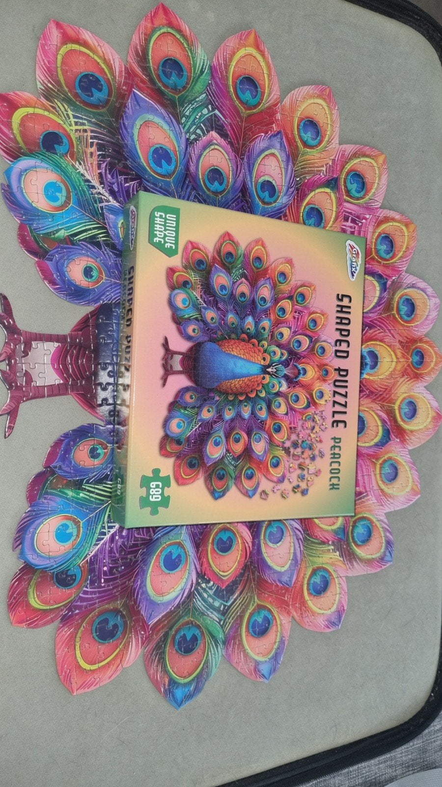 Puzzel pauw, Hobby en Vrije tijd, Ophalen of Verzenden, 500 t/m 1500 stukjes, Zo goed als nieuw, Legpuzzel