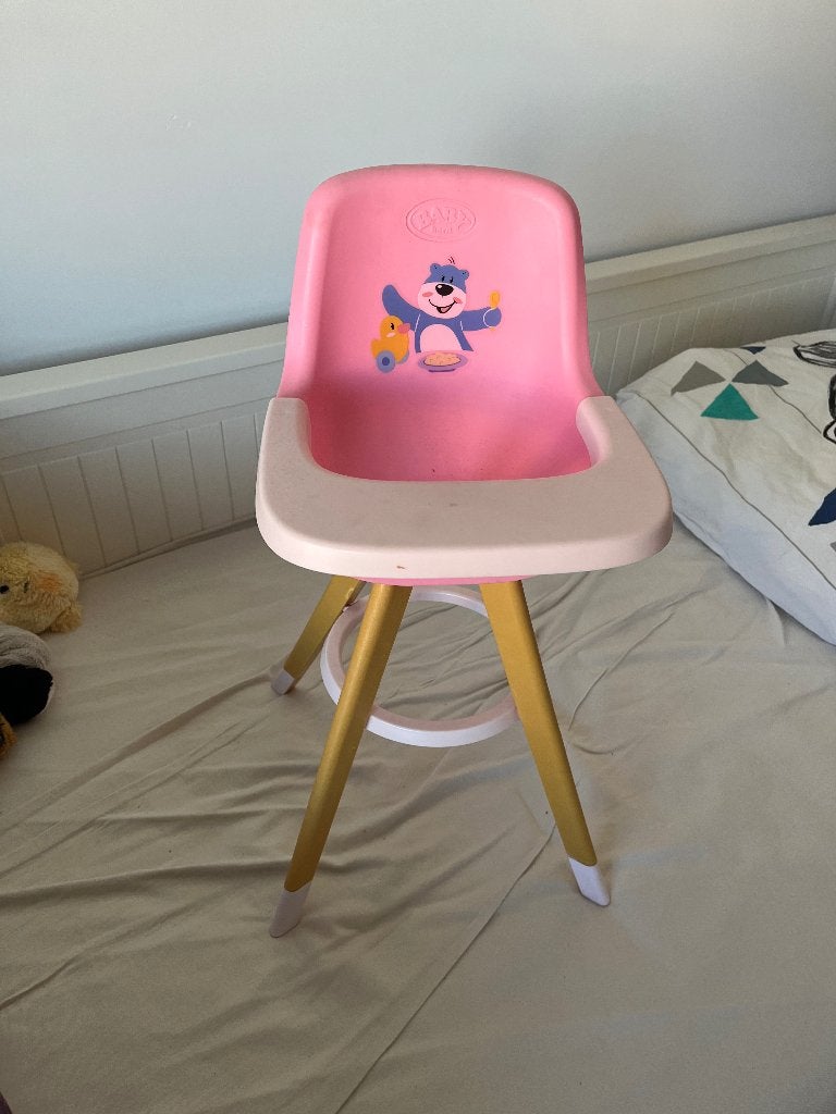 Eetstoel baby born voor poppen, Kinderen en Baby's, Ophalen, Zo goed als nieuw, Babypop