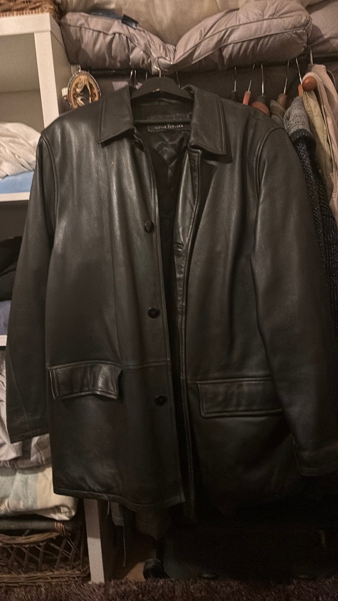 Veste en cuir Dressy, Enlèvement ou Envoi, Comme neuf, Taille 52/54 (L), Noir