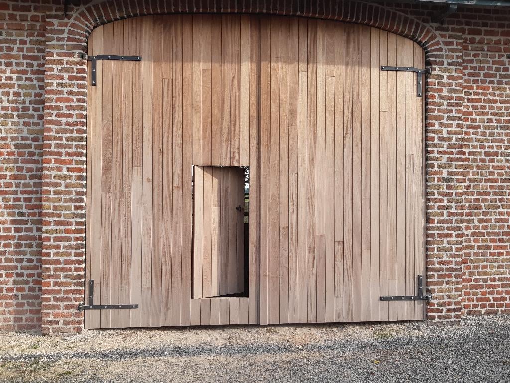 Houten poort, Doe-het-zelf en Bouw, Deuren en Vliegenramen, Nieuw, Buitendeur, Hout, Ophalen of Verzenden
