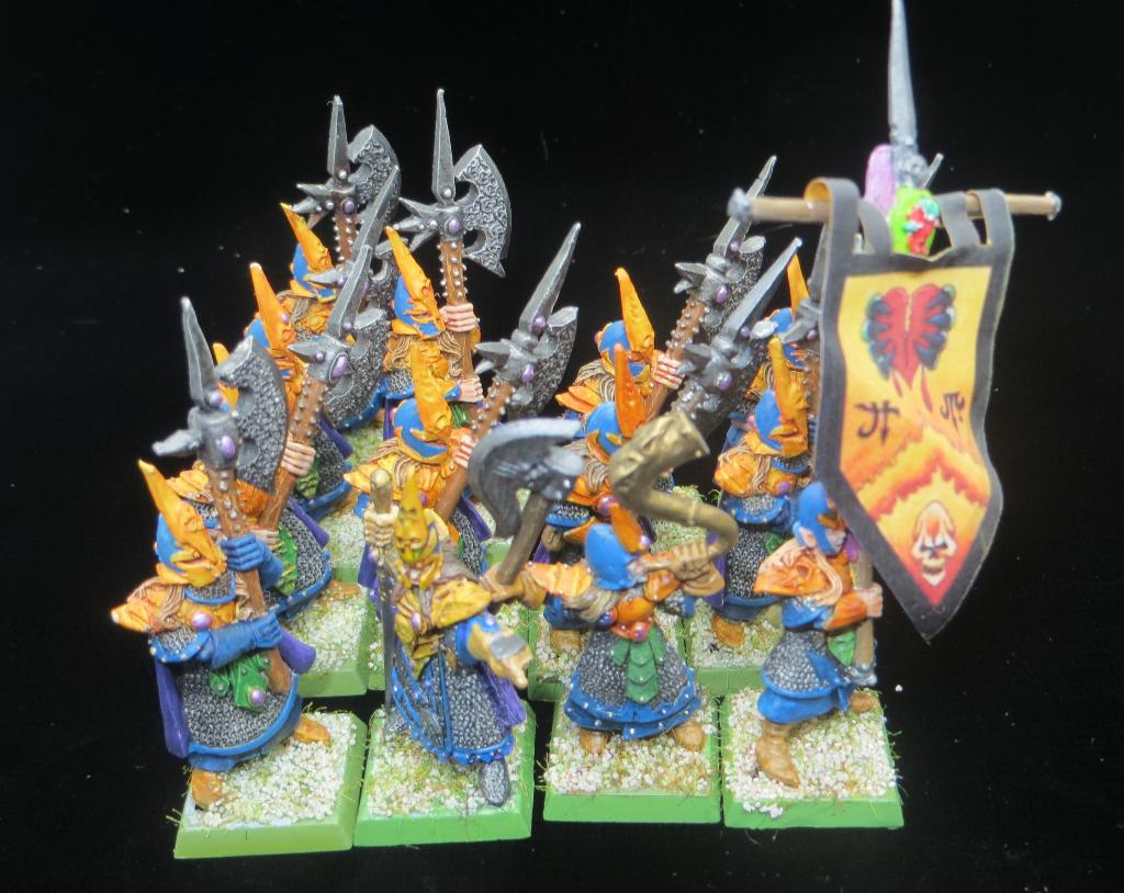 Warhammer Dark Elves Black Guard unit, Gebruikt, Figuurtje(s), Warhammer, Ophalen of Verzenden