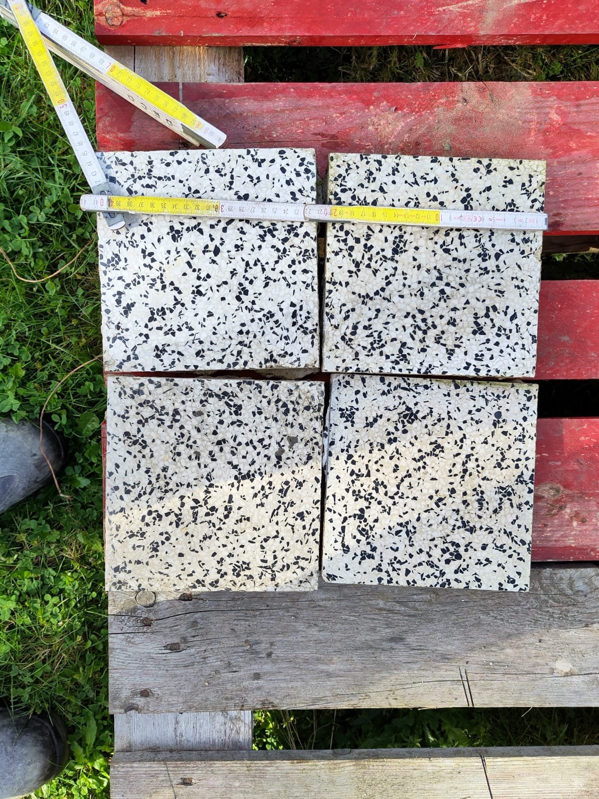 Cementtegels vintage  terrazzo, 20 à 40 cm, Carrelage de sol, Enlèvement, Utilisé
