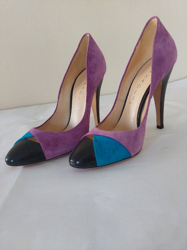 830C* Casadei - sexy escarpins tricolores cuir (37), Neuf, Enlèvement ou Envoi, Autres couleurs, Escarpins