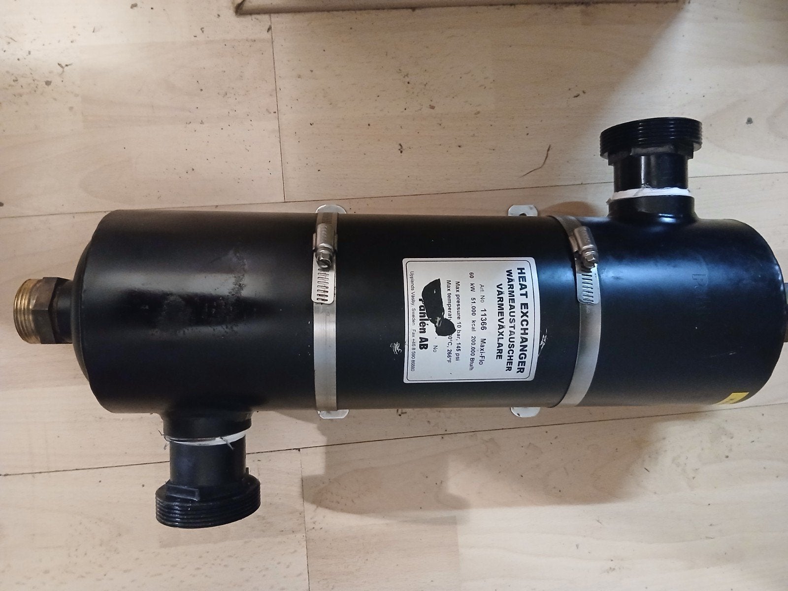 zwembad warmtewisselaar 60kw. dubbelwandige inox., Tuin en Terras, Ophalen, Zo goed als nieuw
