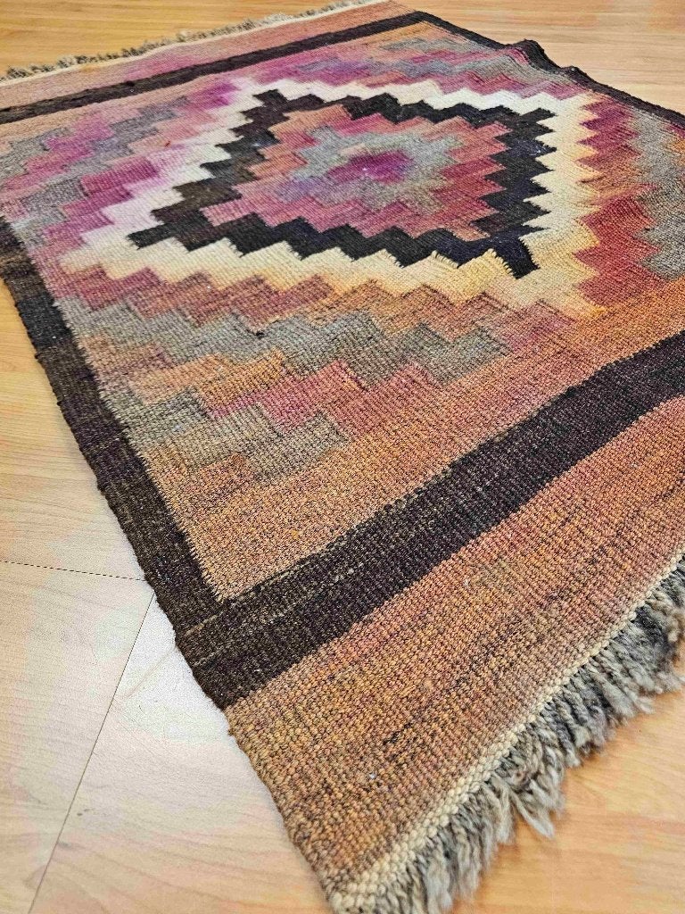 Handgemaakt kelim kleed 96/74 cm, Huis en Inrichting, Ophalen of Verzenden, Gebruikt, Oosters