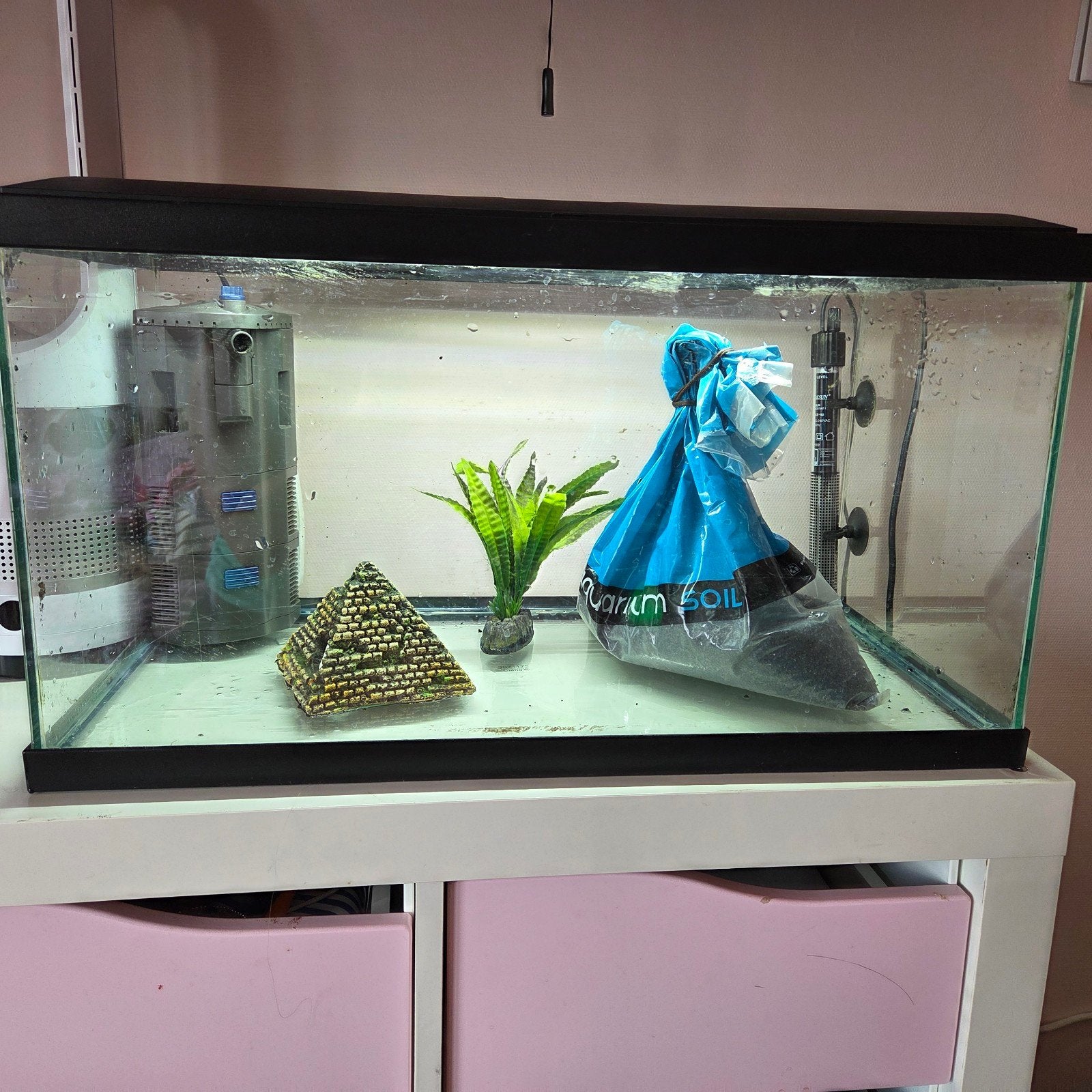Aquarium ciano 60L, Enlèvement