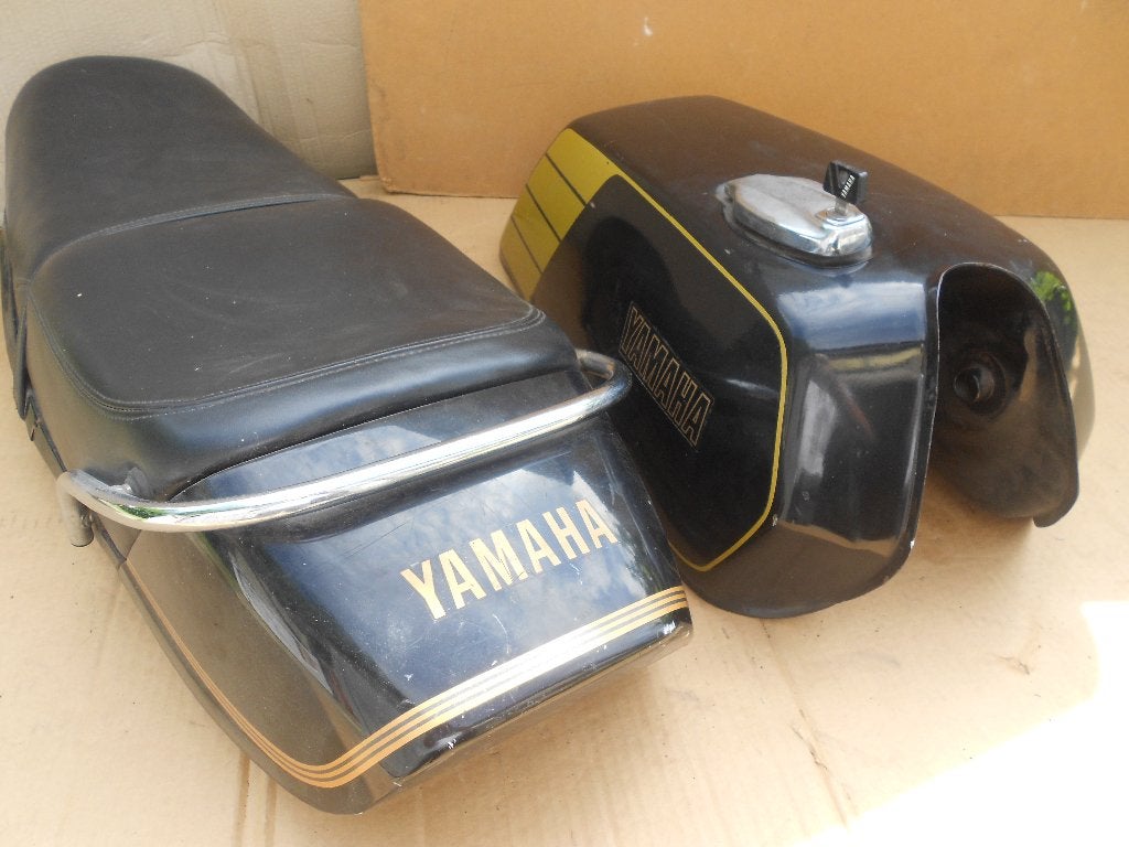 Yamaha Oldtimer Benzinetank Zadel, Ophalen, Gebruikt
