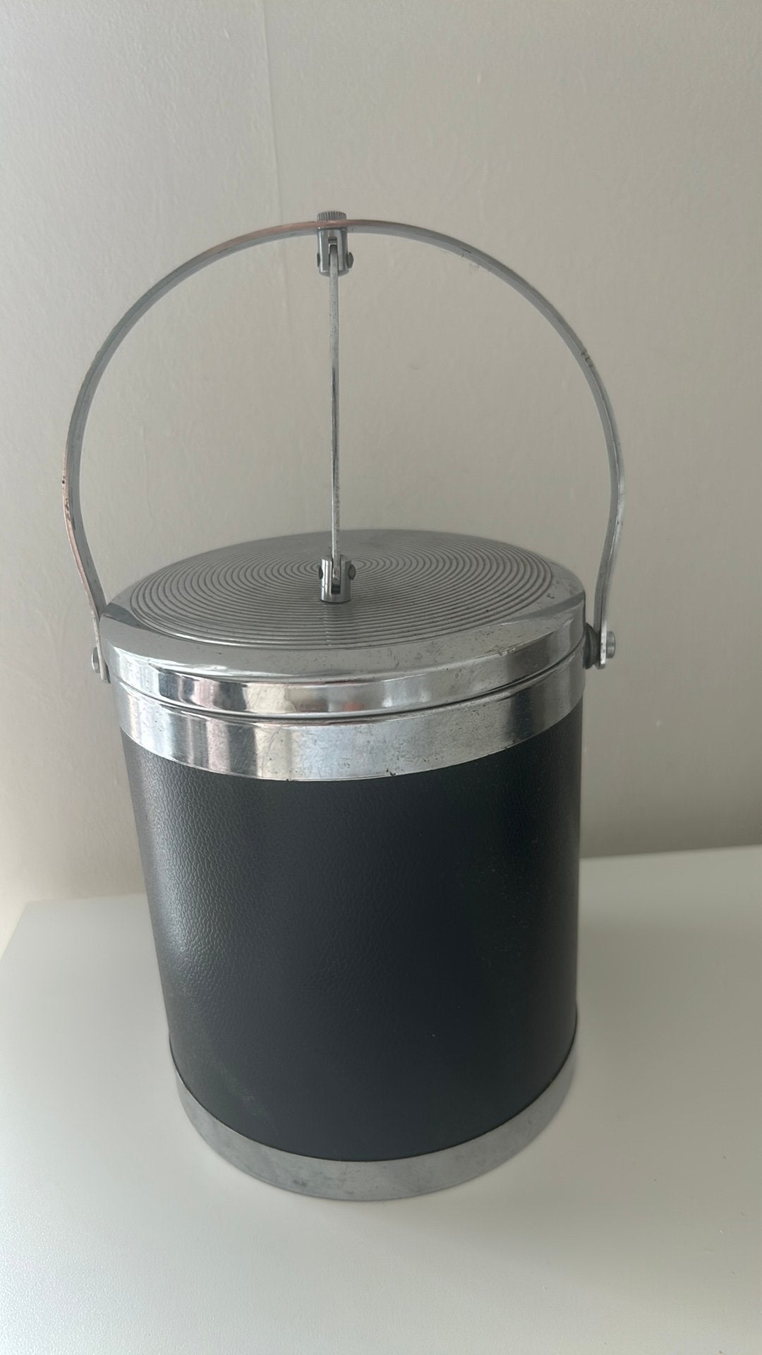 Stijlvolle retro ijsemmer met deksel, Ophalen of Verzenden