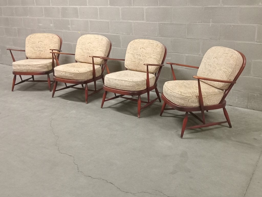 4 klassieke Engelse Windsor lounge stoelen, Antiek en Kunst, Ophalen