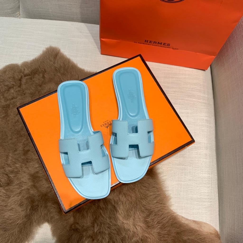Hermès Oran, Kleding | Dames, Schoenen, Slippers, Blauw, Nieuw, Ophalen of Verzenden