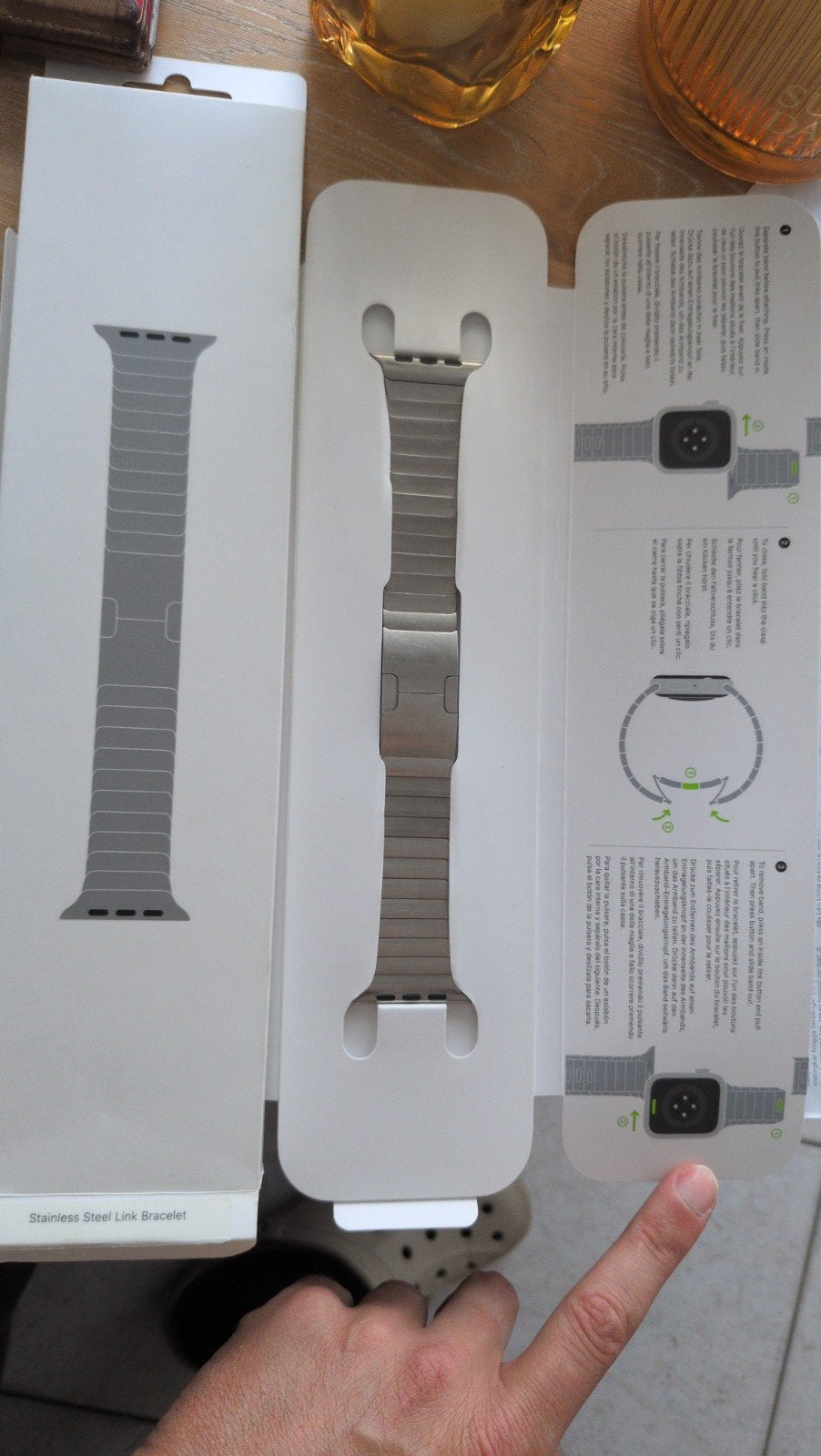 Apple steel link bracelet 42mm. stalen bandje, Telecommunicatie, Wearable-accessoires, Ophalen of Verzenden