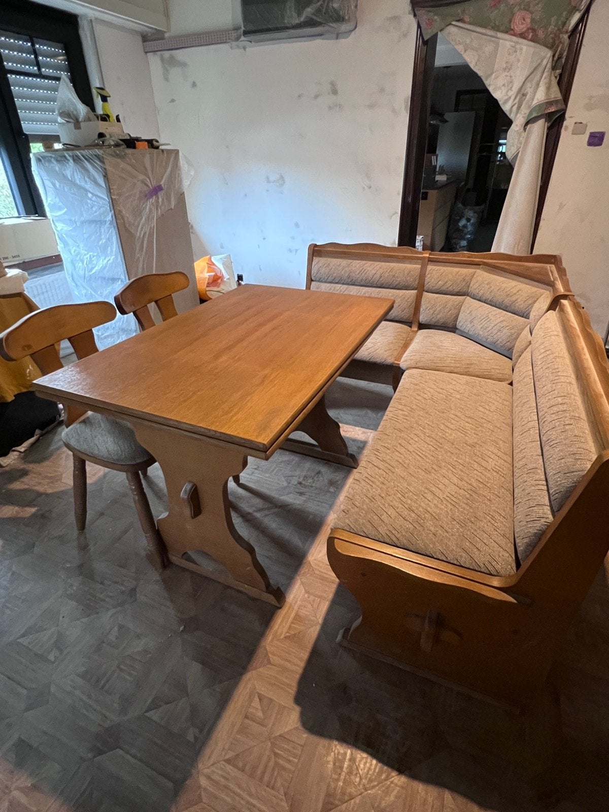 Oostenrijks hoekbankstel 6 personen, Ophalen, Gebruikt, Stof