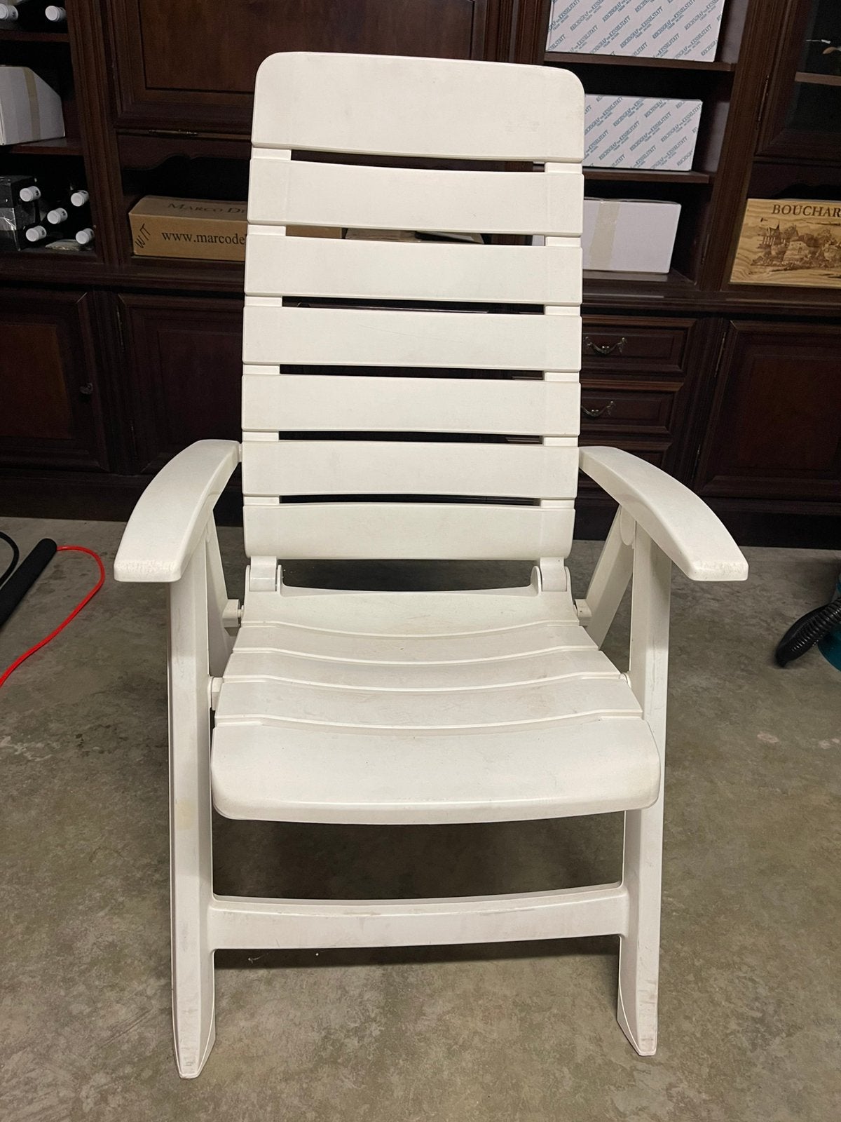 Witte tuinstoelen, 8 stuks - 4 met kussen - diverse modellen, Tuin en Terras, Ophalen, Gebruikt, Plastic