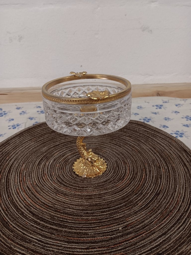 Petit plat ou cendrier en cristal magnifique 1950, Antiquités & Art, Enlèvement ou Envoi