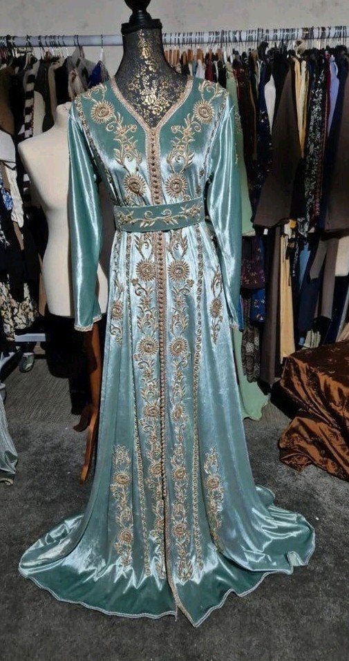 marokkaanse jurk, kaftan, Kleding | Dames, Ophalen of Verzenden, Zo goed als nieuw, Maat 46/48 (XL) of groter, Galajurk