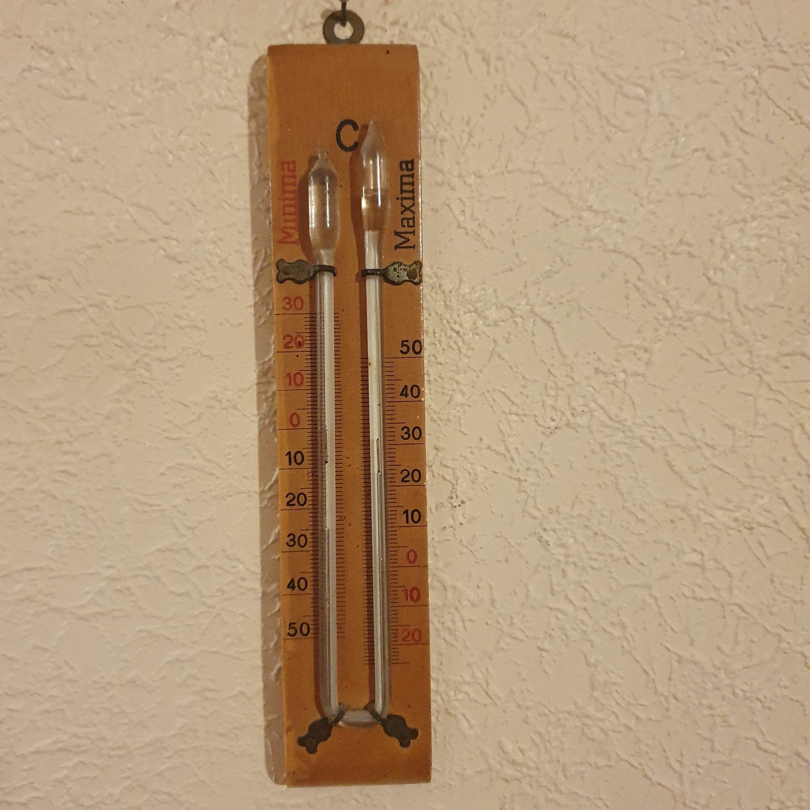 Oude thermometer min.  Max., Ophalen