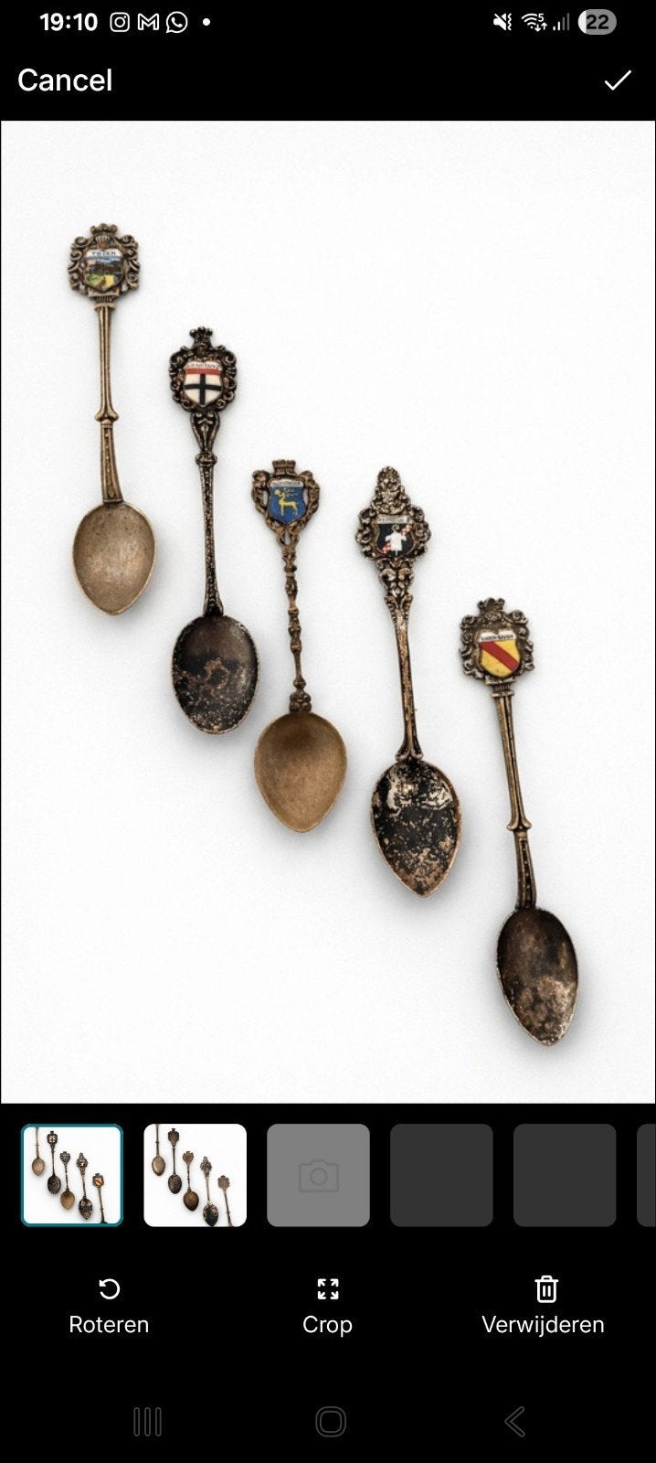 souvenierslepels, Enlèvement ou Envoi, Argent