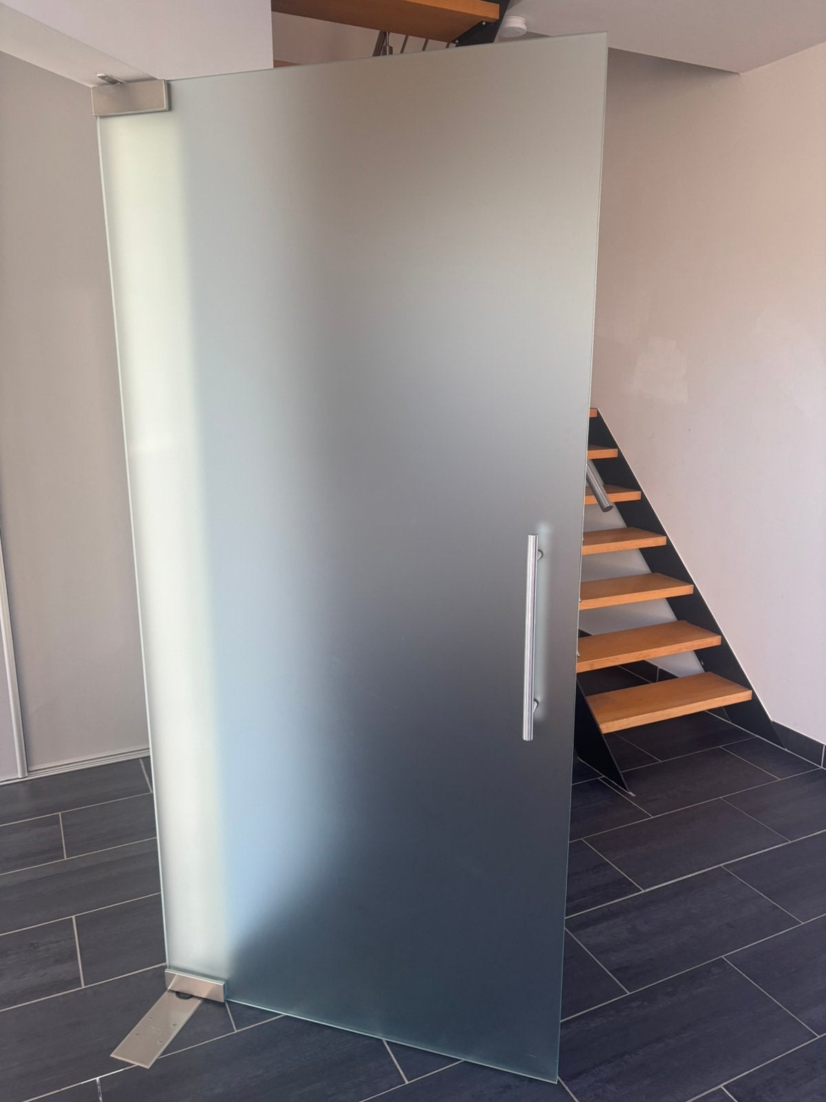 Glazen binnendeur met Dorma deurpomp, Doe-het-zelf en Bouw, Ophalen, Gebruikt, Glas, Binnendeur