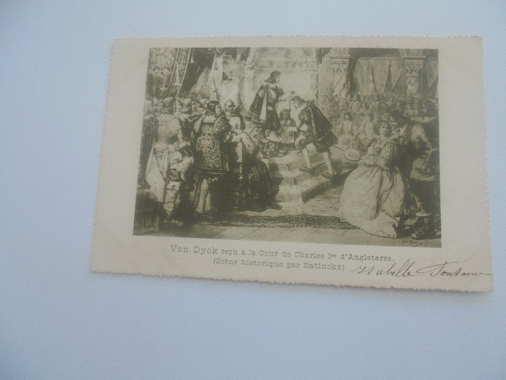 van dyck-reçu à la cour de charles d'angleterre, Envoi, Avant 1920, Affranchie, Stars et Célébrités