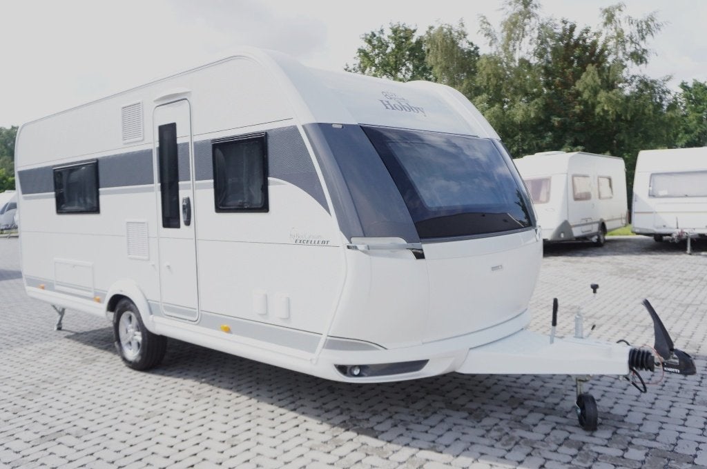 Nieuwe 4pers.Hobby met frans bed, rondzit, BADKAMERCARAVAN, Caravans en Kamperen, Rondzit, Hobby, Frans bed, Bedrijf