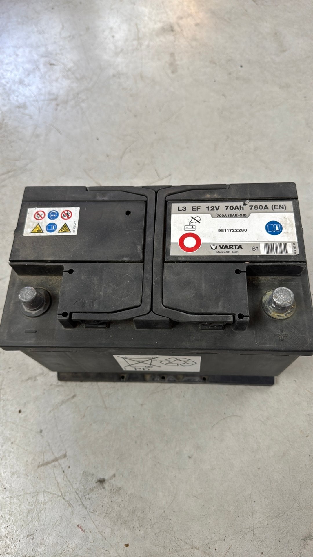 Batterie Varta 12V 70Ah 760A ***Bon état***, Autos : Pièces & Accessoires, Enlèvement