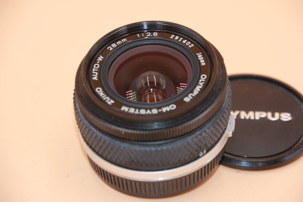 OLYMPUS OM 28/2.8, Audio, Tv en Foto, Ophalen of Verzenden, Gebruikt, Spiegelreflex, Olympus