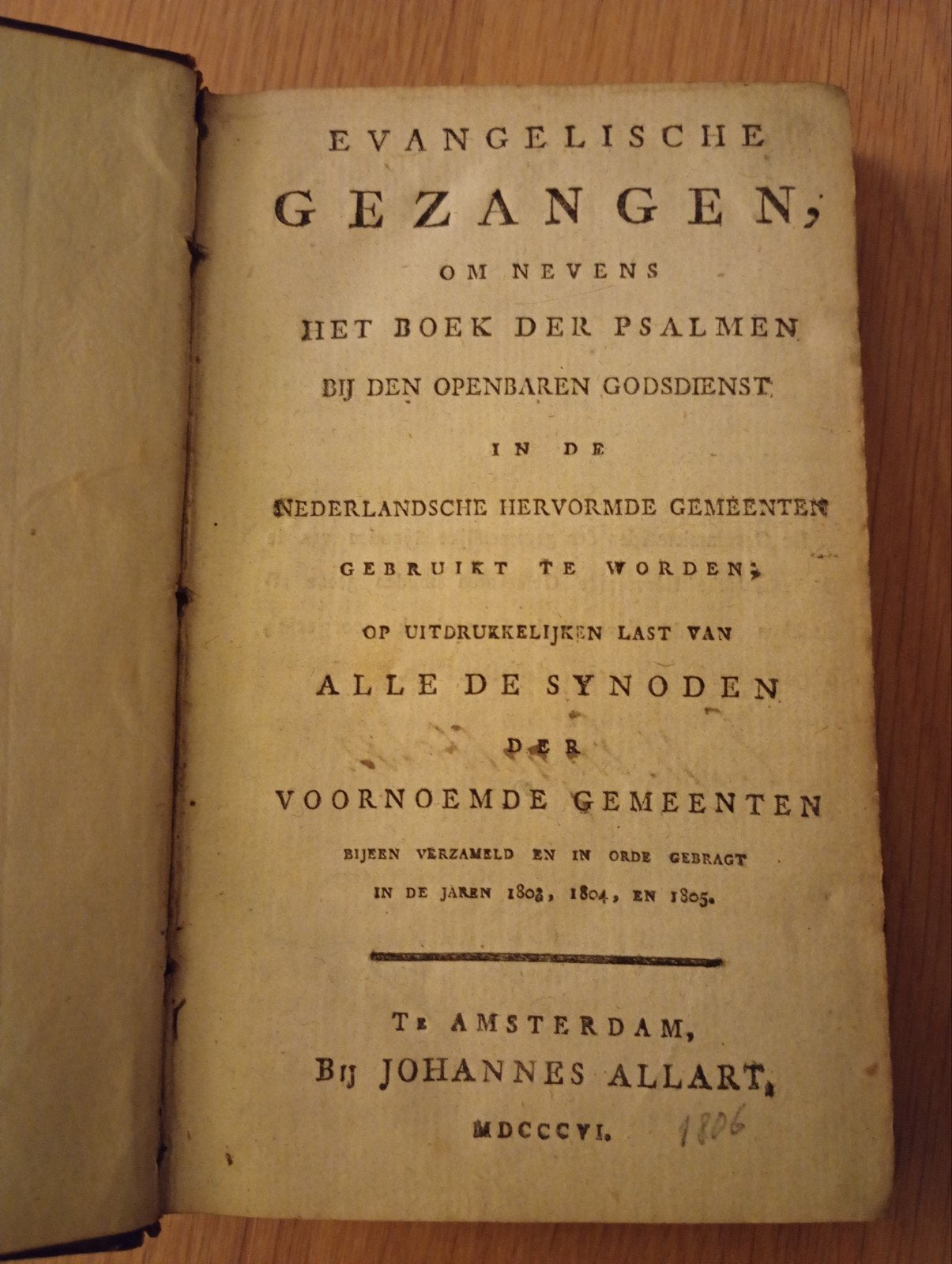 Lederen boek 'Evangelische gezangen' uit 1806, Antiquités & Art, Antiquités | Livres & Manuscrits, Enlèvement