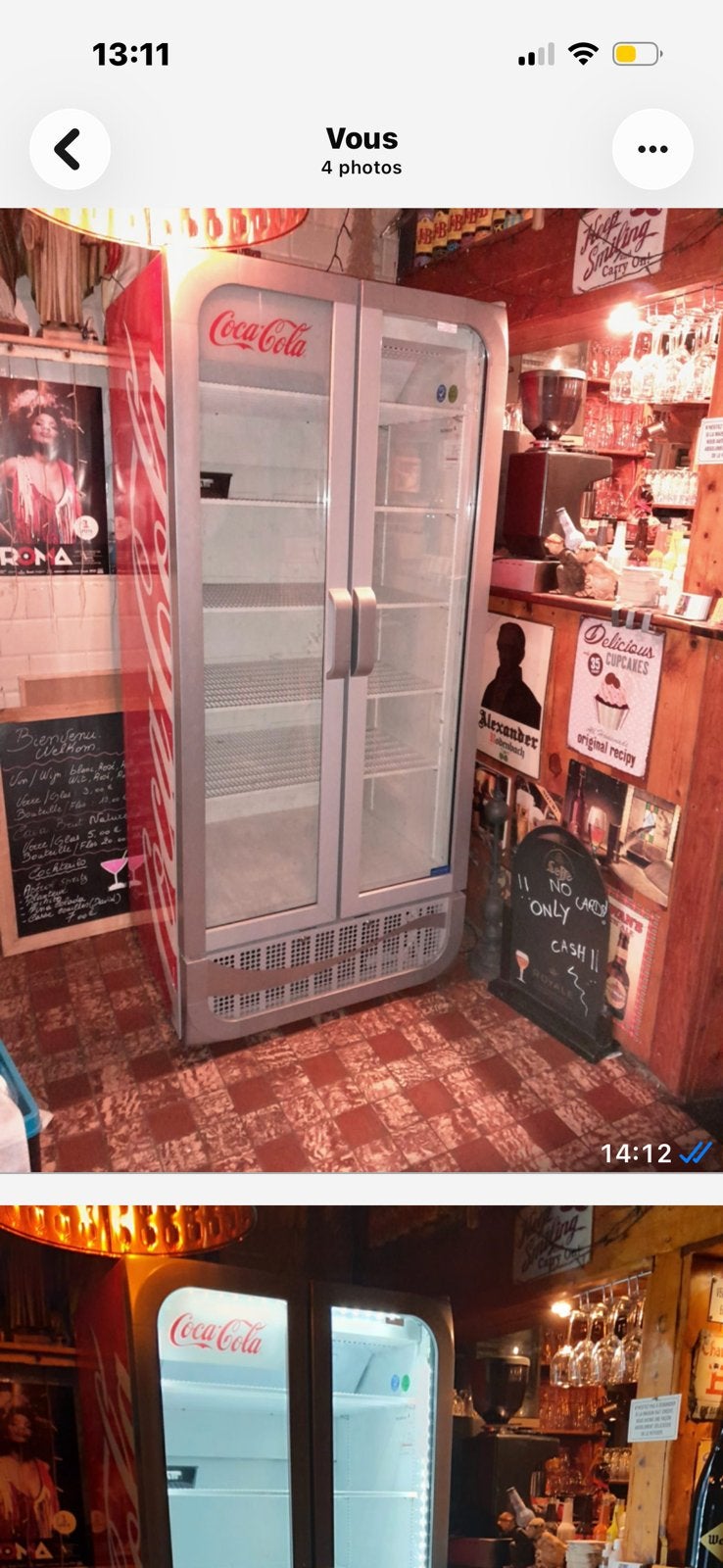 Dranken koelkast /frigo, Ophalen