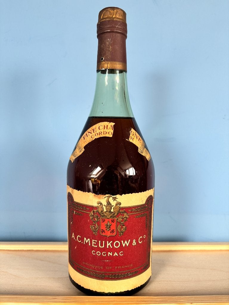 Cognac AC Meukow & Co « Cordon D'Or »  les années 1950., Enlèvement ou Envoi, Pleine, Comme neuf, Autres types