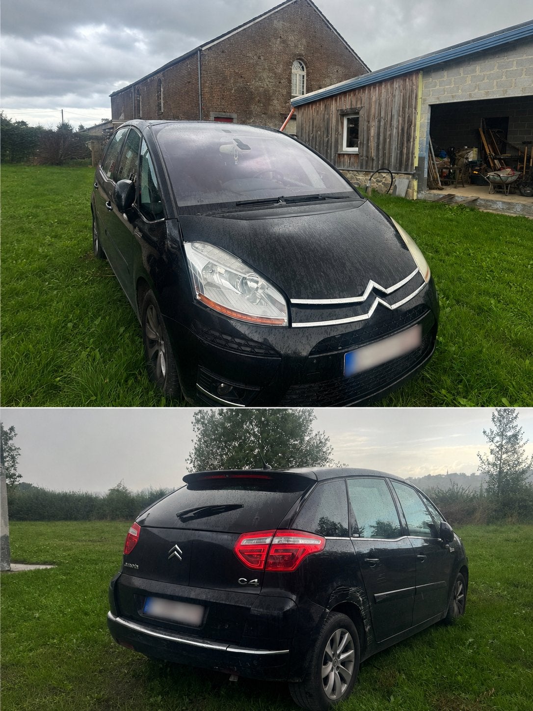 URGENT Citroën C4 Picasso 2008 – 191.000 km – pour pièces, Auto's, Automaat, Zwart, Alcantara, 5 deurs