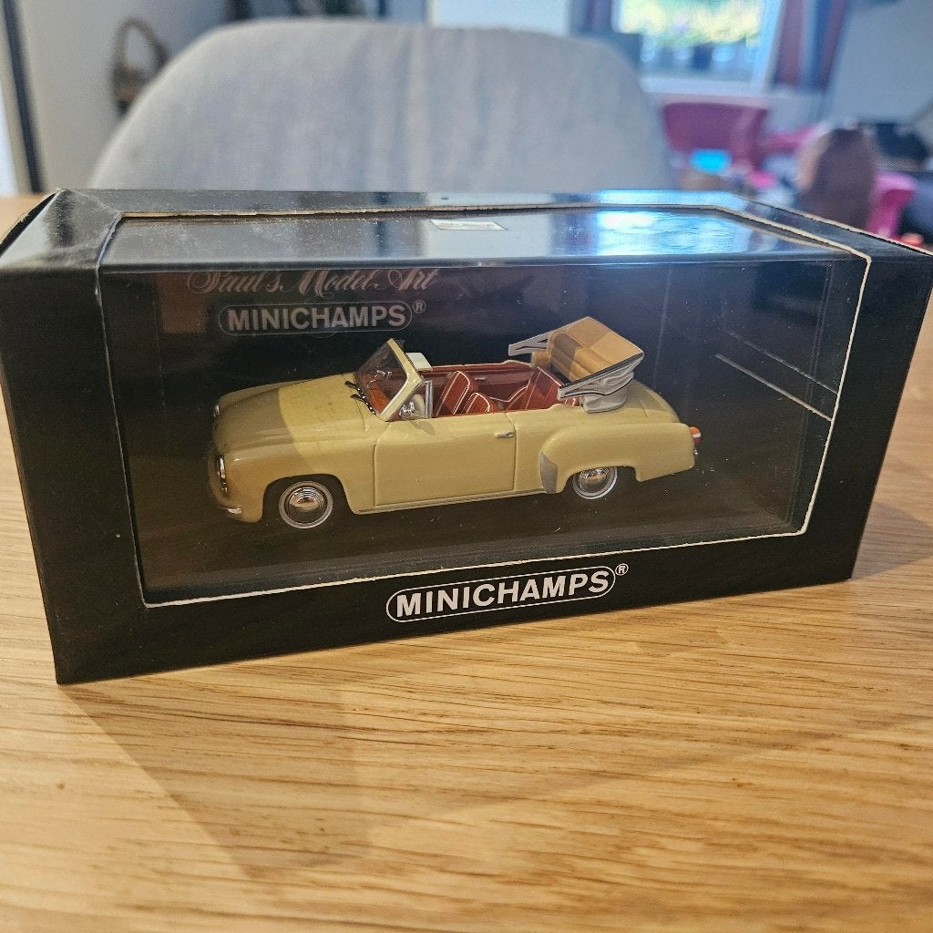 Wartburg 311/2 Cabriolet de 1959 beige 1/43, Enlèvement ou Envoi, Neuf, Voiture, MiniChamps
