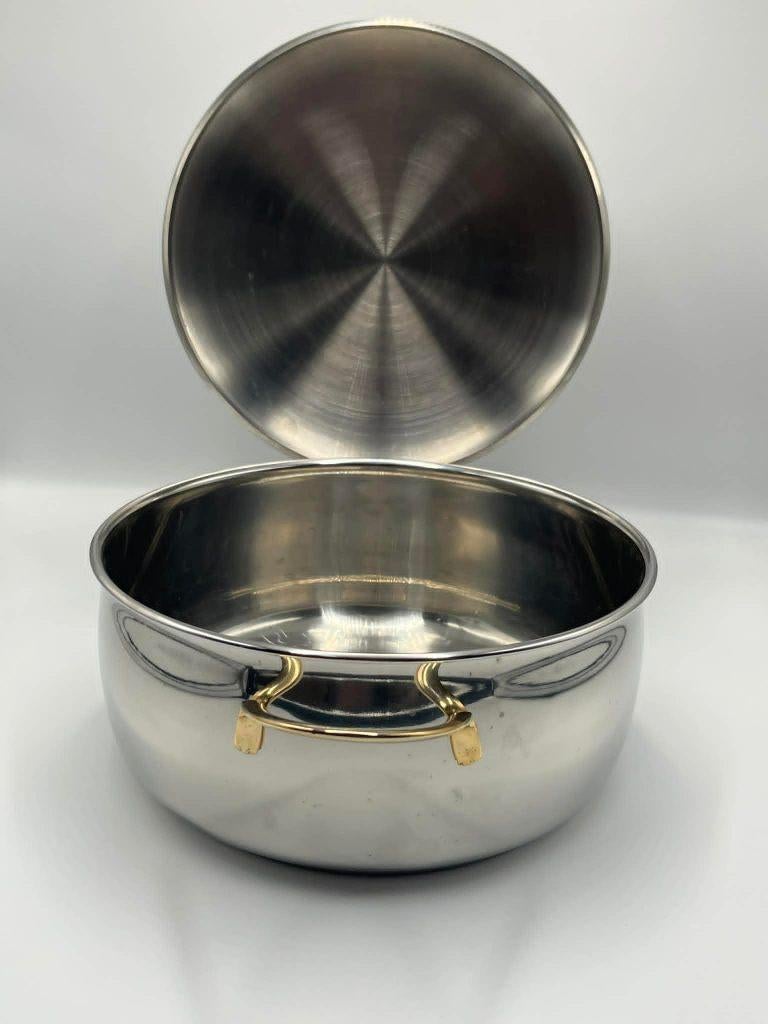 3 Potten + pan gebruikt ; alles = 15 euro, Huis en Inrichting, Ophalen of Verzenden, Gebruikt, Koekenpan of Braadpan, Keramische plaat