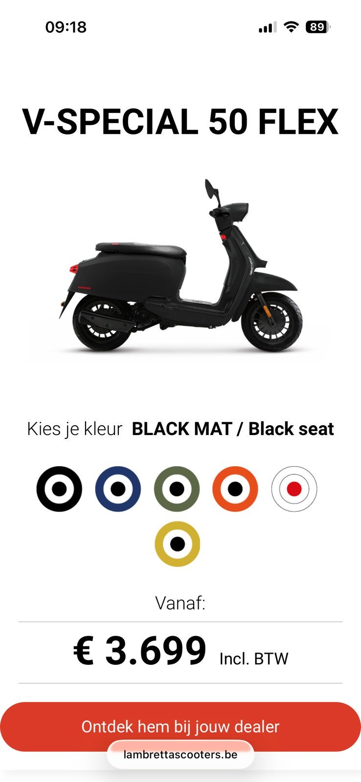 Lambretta V50 splinternieuw !!!!, Fietsen en Brommers, Brommers | Overige merken, Ophalen, Nieuw, Klasse B (45 km/u)