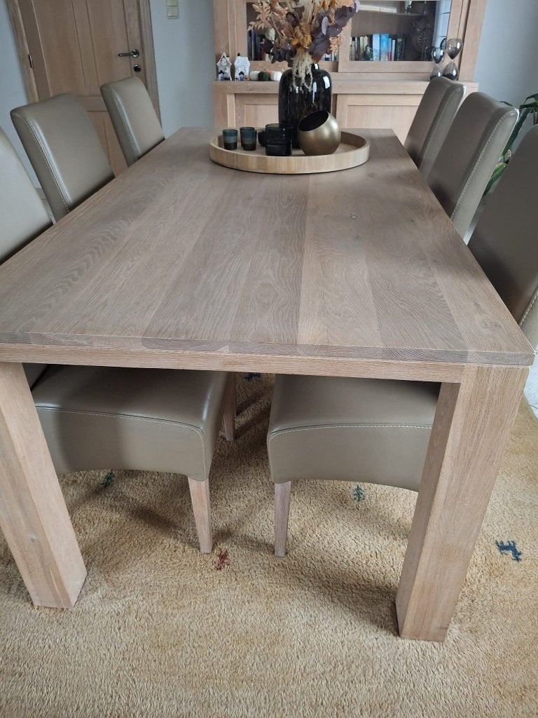 Eiken eetkamertafel, Huis en Inrichting, Ophalen, Hedendaags modern, Eikenhout, 50 tot 100 cm