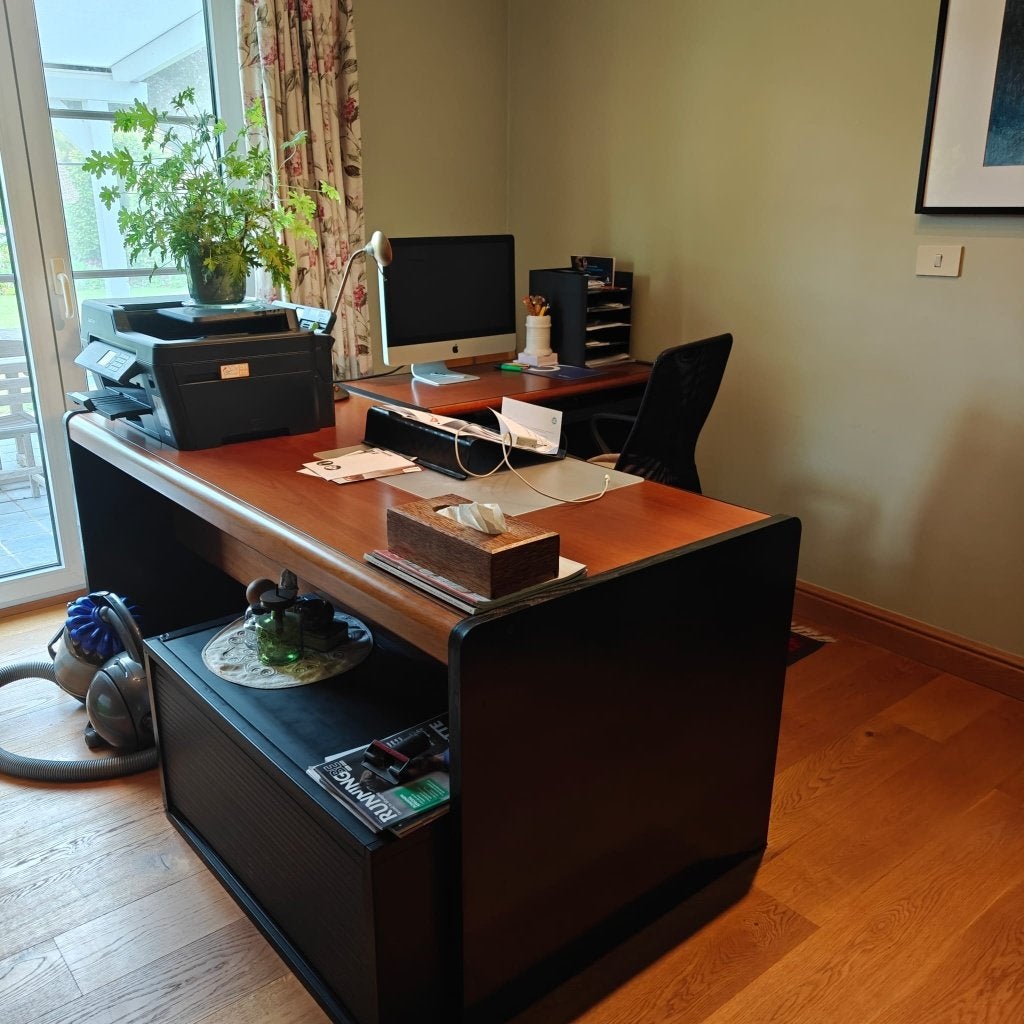 Bureau meubel, Huis en Inrichting, Ophalen, Hout, Hoekbureau, Bruin