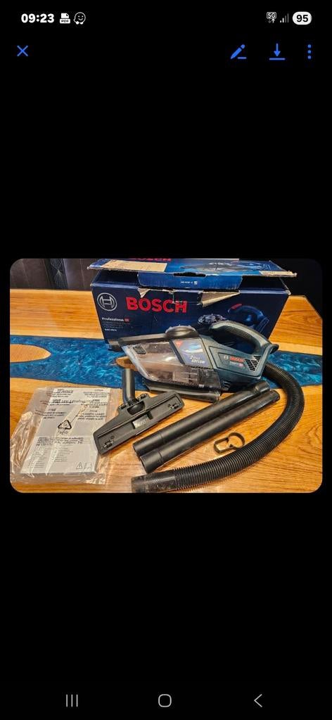 Aspirateur  sans fil bosch professionnal  bleu, Enlèvement