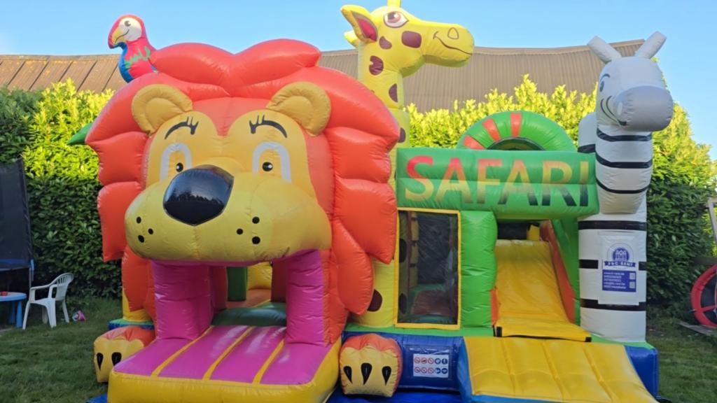 Leeuw / safari multiplay springkasteel, Ophalen of Verzenden