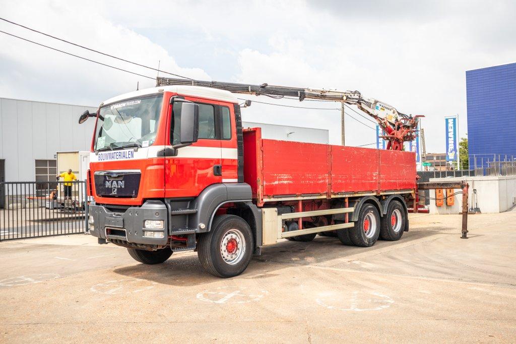 MAN TGS 33.360 BB + KENNIS 16 T/M -3XHYDR., Autos, Camions, Rouge, Achat, Entreprise, Autres carburants