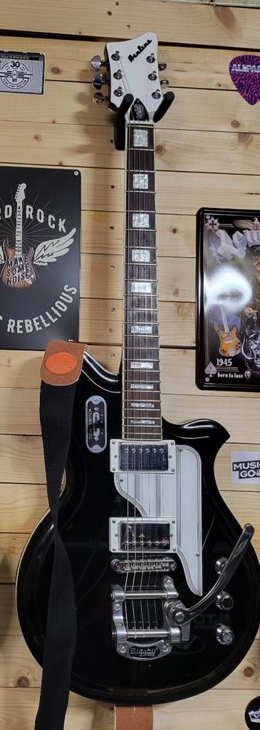 Airline DLX map black, Musique & Instruments, Instruments à corde | Guitares | Électriques, Enlèvement, Utilisé, Solid body, Autres marques