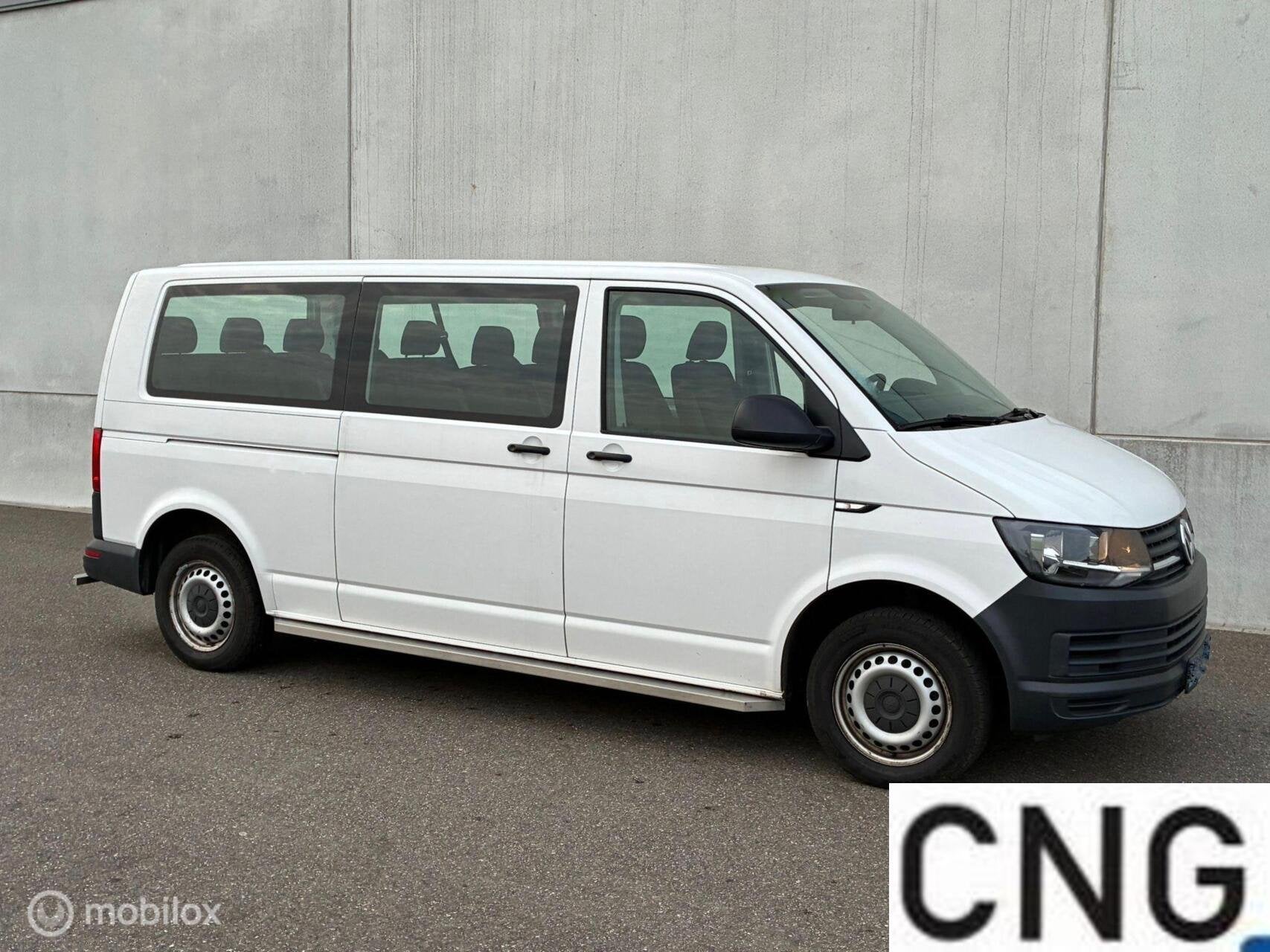 VW Transporter T6 9 PERS CNG/BENZINE € 13999,- +21% BTW, Autos, Boîte manuelle, Autre carrosserie, Tissu, Blanc