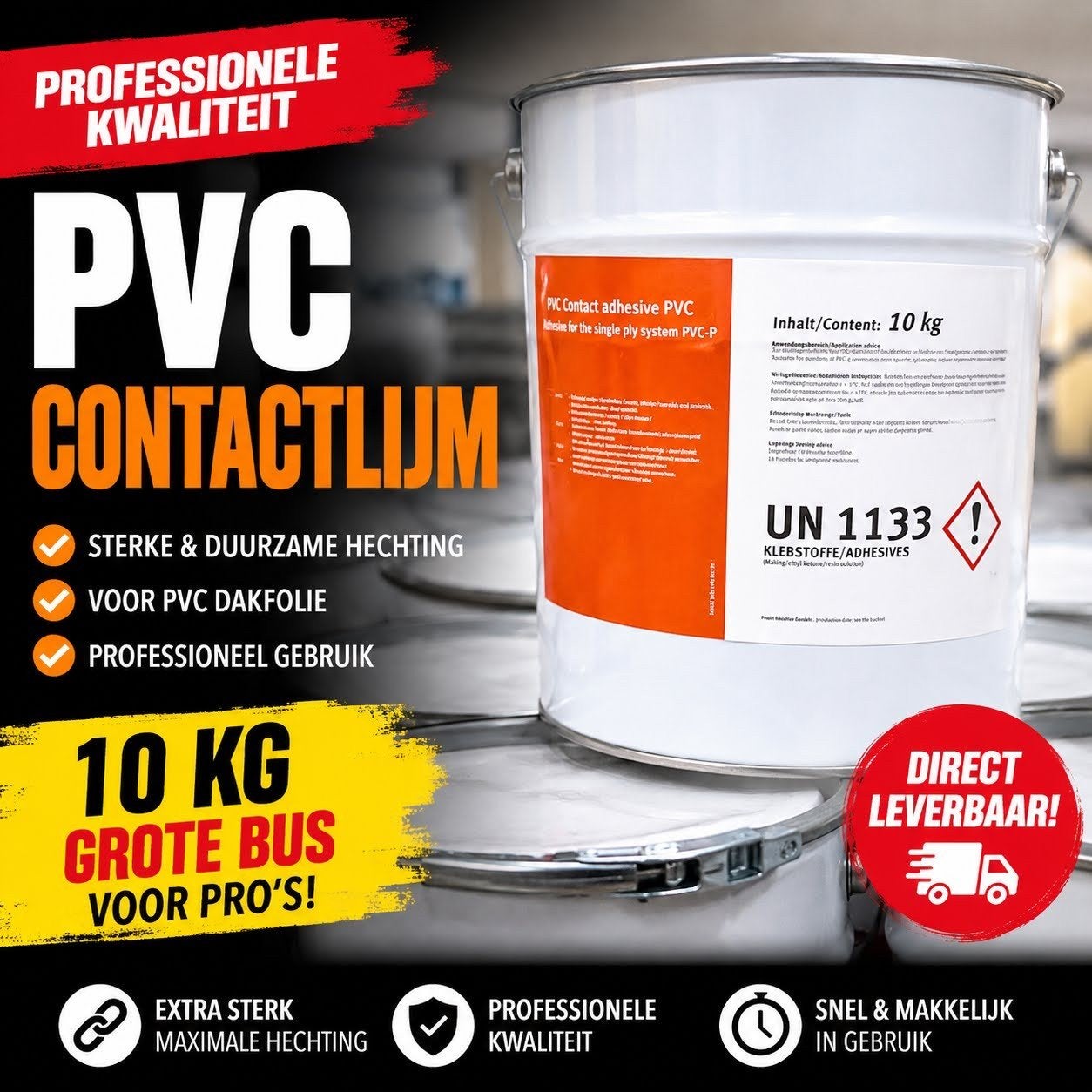 Thermofol PVC Contactlijm 10 KG € 60 excl., Ophalen, Overige materialen, Overige kleuren, Overige typen