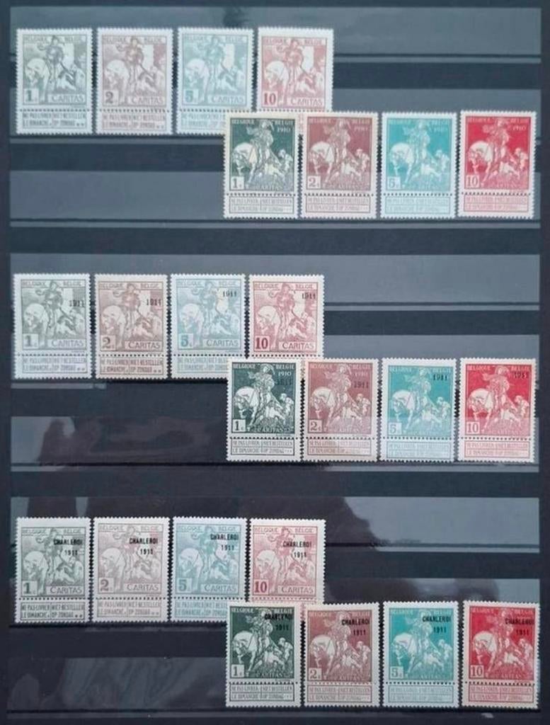 België: OBP 84/07 * Caritas 1910., Postzegels en Munten, Spoor van plakker, Orginele gom, Ophalen of Verzenden, Zonder stempel