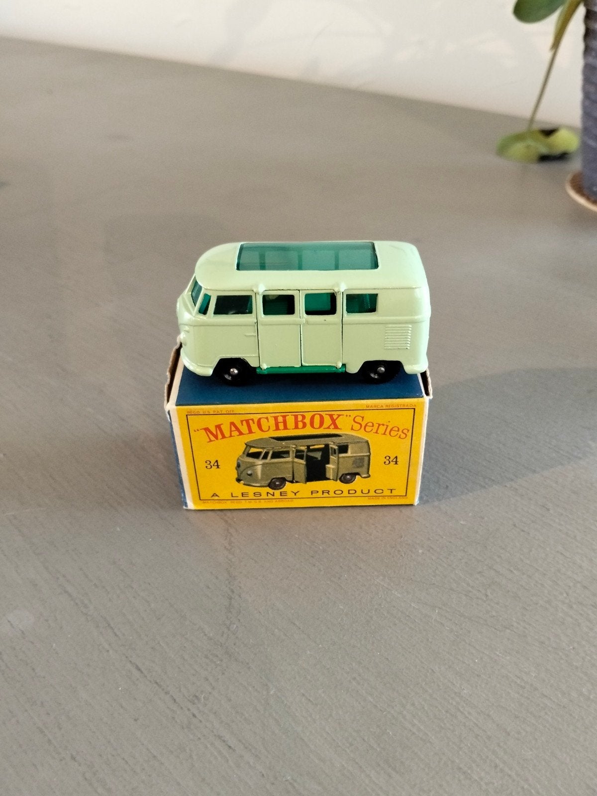 matchbox RARE « FINE TREAD BPW » n 34B VW Camper, Enlèvement ou Envoi, Lesney