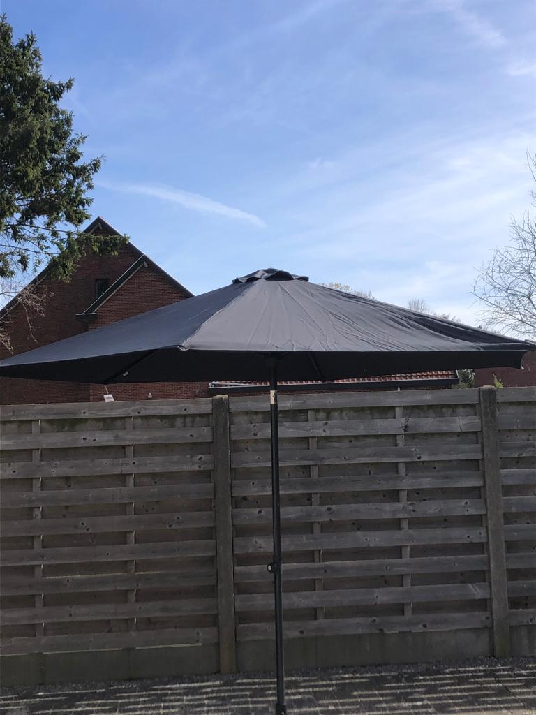 Parasol met hoes nieuw, Jardin & Terrasse, Parasols, Neuf, Parasol sur pied, 2 à 3 mètres, Inclinable, Enlèvement