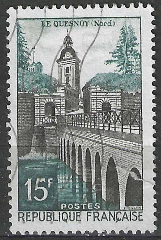 Frankrijk 1957 - Yvert 1106 - Wallen van Vauban - 15 F.(ST), Verzenden, Gestempeld