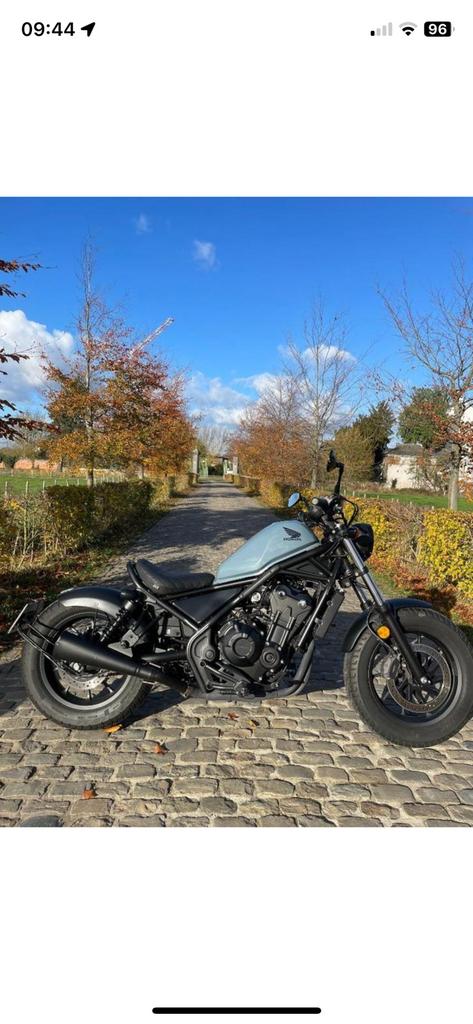 Honda CMX500 rebel (A2-geschikt) blauw/grijs, lage zithoogte, Motoren, Motoren | Honda, Particulier, Overig, 12 t/m 35 kW, 2 cilinders