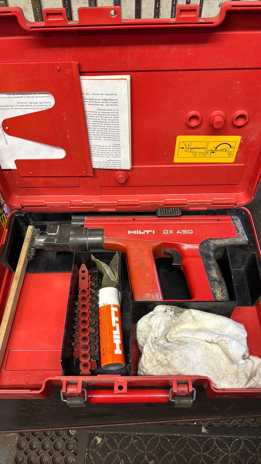 Hilti DX 450-KRUITSCHIETHAMER in goede staat, Bricolage & Construction, Enlèvement
