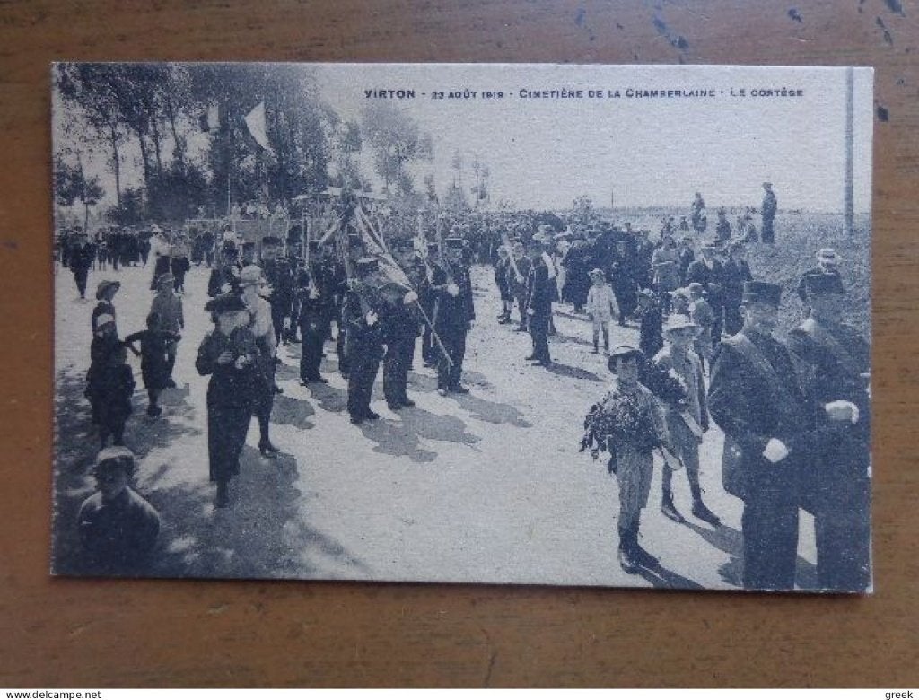 Pk Virton, Cimetière de la Chamberlaine, le Cortège, Ophalen of Verzenden, Ongelopen, Luxemburg