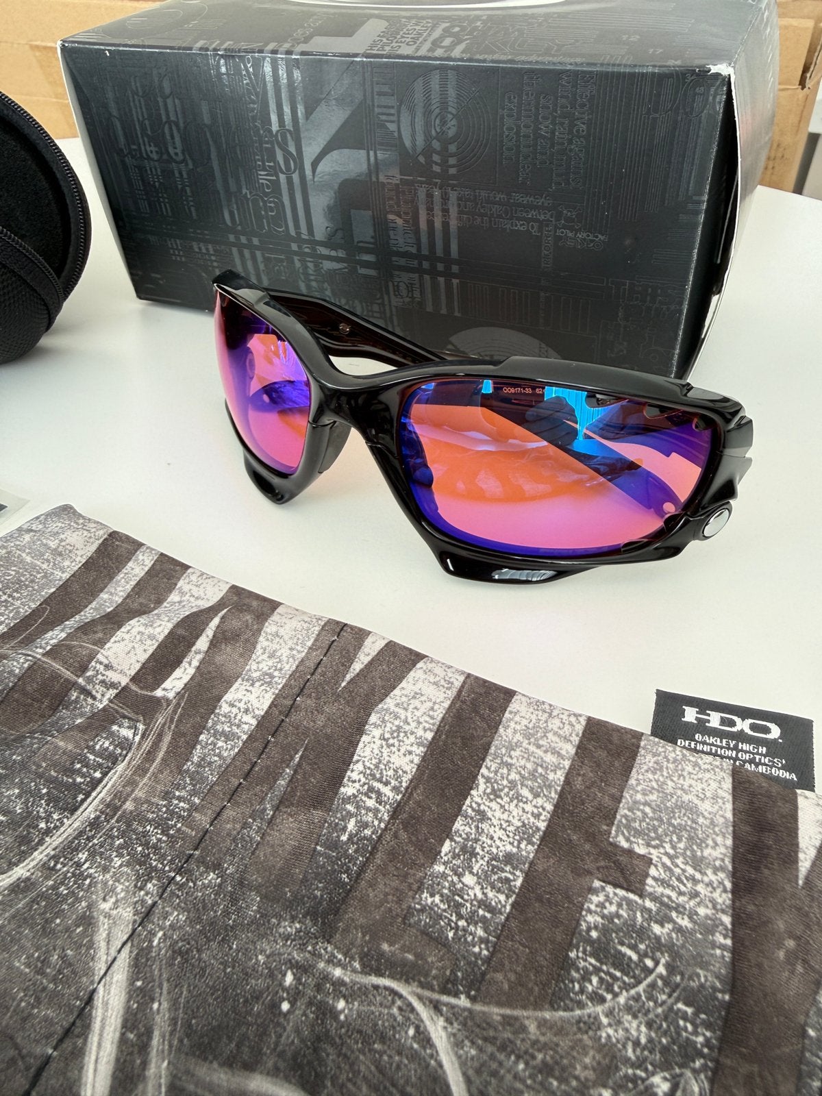 Oakley Racing Jacket Polished Black - Prizm Trail & Clear, Bijoux, Sacs & Beauté, Lunettes de Soleil & Lunettes | Hommes, Neuf